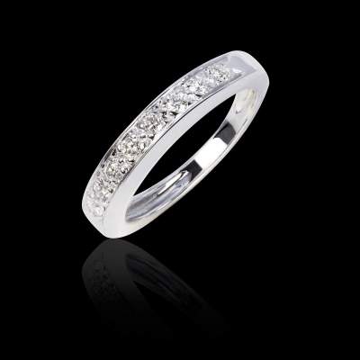 Alliance mariage diamant platine